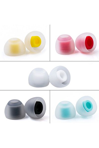 LXDAC 5 Pairs Vary Size Kbear 07 Silicone Upgrade Headphone Eartips 1pair(2PCS) 5pairs(10PCS) Noise Isolat
