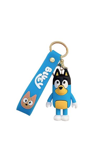 Choice 1 Bluey And Bingo Cartoon Keychain Muffin Coco Snickers Anime Figure Model Dolls Children's Backpac.