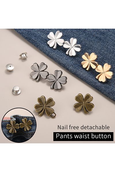 Choice 1/2 Pair Jeans Button Adjustable Clips for Pant Skirts Waist Tightener Buckle Snap Button Adjuste...