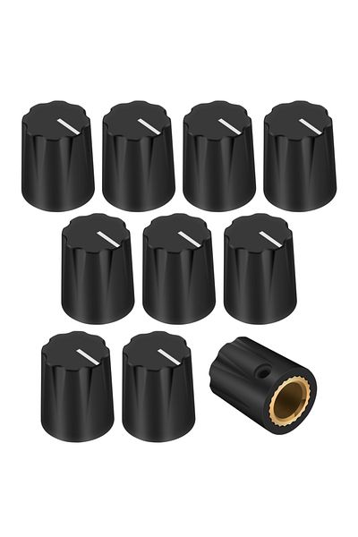 Choice Black Daiertek 10pcs Black Davies 1900h Clone Guitar Effect Pedal Knob 1/4 Shaft Set Screw For Ampli