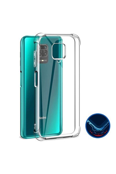 Choice جراب شفاف سميك مقاوم للصدمات من مادة TPU لهاتف Redmi Note 9 Pro مزود ب...