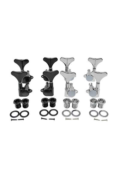Choice Chrome A Set Of 2l2r Electric Bass String Knob Enclosed Tuning Pegs Machine Heads Tuners Metal Tunin
