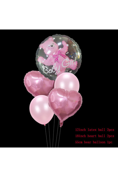 Choice بالونات فقاعات شفافة على شكل دب وردية اللون من 5 قطع/مجموعة للأطفال ال...