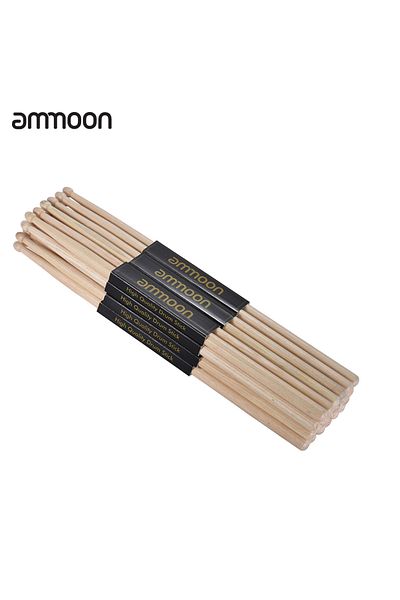 Choice 5a 3 Pairs Ammoon 3 Pairs/12 Pairs Of 5a Wooden Drumsticks Drum Sticks Fraxinus Mandshurica Wood Dru