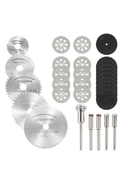 Toorise 30 Pcs Saw Dremel Cutoff Metal Cutting Cutting Wheel Set Disc Hss High Speed Steel Rotary Blade Whee