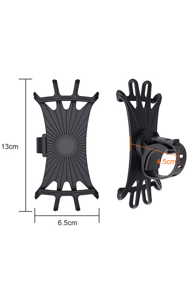 Choice حامل حزام سيليكون أسود عالمي للهاتف المحمول وحامل دراجة مرن مضاد للانز...