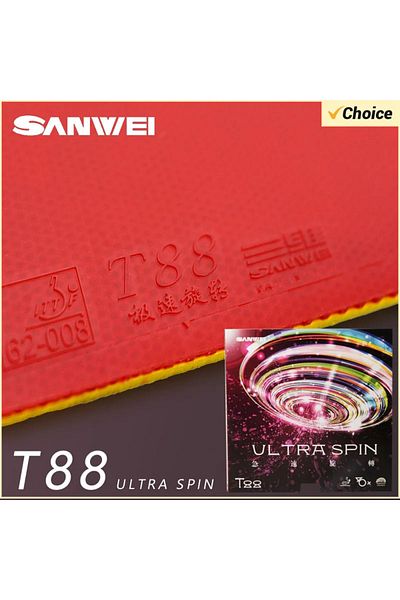 Choice Original SANWEI T88 Ultra Spin Table Tennis Rubber Semi-sticky Control Loop Ping Pong Rubber with...