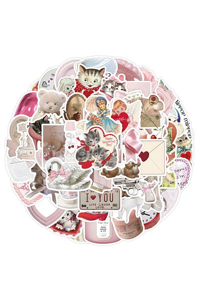 Choice 60Pcs Nordic Style Coquette Stickers For Suitcase Skateboard Laptop Luggage Phone Car Styling DIY...