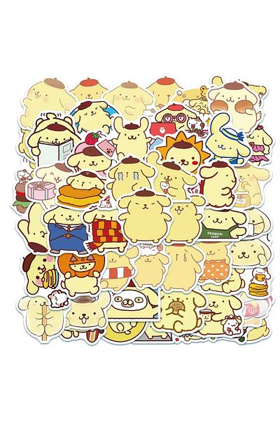 Choice Az177-50pcs Kawaii Pompompurin Stickers Mixed Sanrio Kuromi Decals For Diy Phone Luggage Laptop Diar