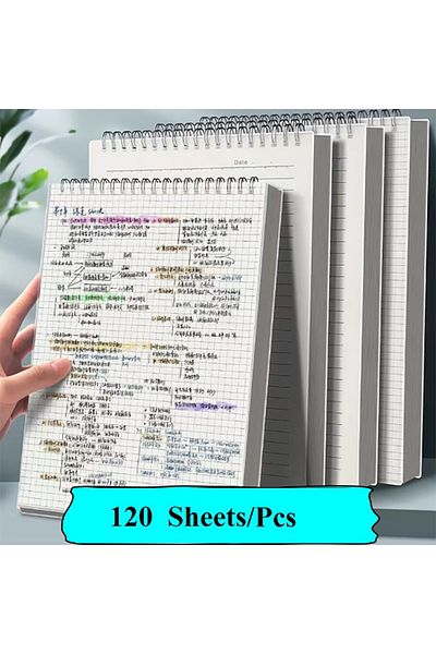 Choice دفتر ملاحظات حلزوني مقاس A5 A4 A5 B5، 120 ورقة، 240 صفحة، غلاف شبكي من البولي بروبلين