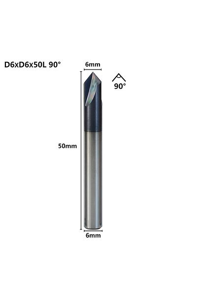 Choice 6xd6x50lx90d Chamfer Milling Cutter 60 90 120 Degree Carbide Chamfering Mill Deburring Edges V Grove