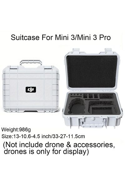 ERIKOLE White No Strap For Dji Mavic Mini 3 Pro Portable Storage Bag Shoulder Travel Carring Case Handheld C