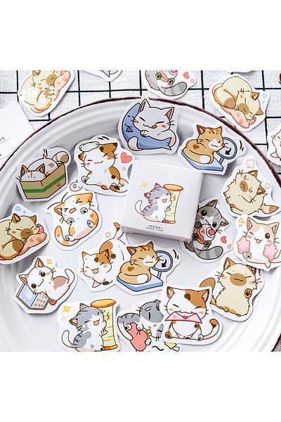 Choice White 45 Pcs/pack My Naughty Cats Diy Mini Paper Sticker Diary Album Scrapbooking Decoration Sticker