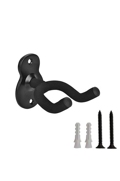 Miwayer Black Metal Guitar Hanger Hook Wall Mount Non-slip Holder Stand Rotatable 360°for Electric Guitar Uk