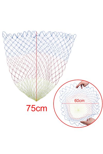 Choice 60cm Nylon Fishing Nets Fishing Trackle Collapsible Rhombus Mesh Hole 5 Sizes Depth Folding Dip Fish