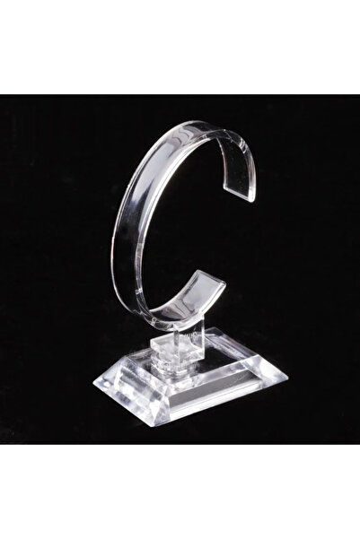 Choice رف عرض ساعات شفاف للبيع بالجملة S001 مع حامل شفاف على شكل حلقة C لعرض ...