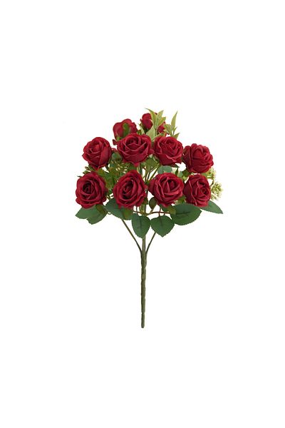 Choice Red 1pc Roses Artificial Flowers 10 Heads Fake Roses Silk Flowers With Stems Artificial Roses For De
