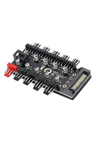 Choice Sata 4pin 10 Port Pc Case Fan Hub Pwm Controller Sata Power/large 4p Splitter Motherboard Cooler Coo
