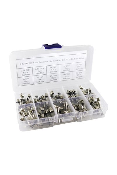 Choice 10kinds Each 10pcs 100pcs/set 5x20mm Quick Blow Glass Tube Fuse Assorted Kits,fast-blow Glass Fuses