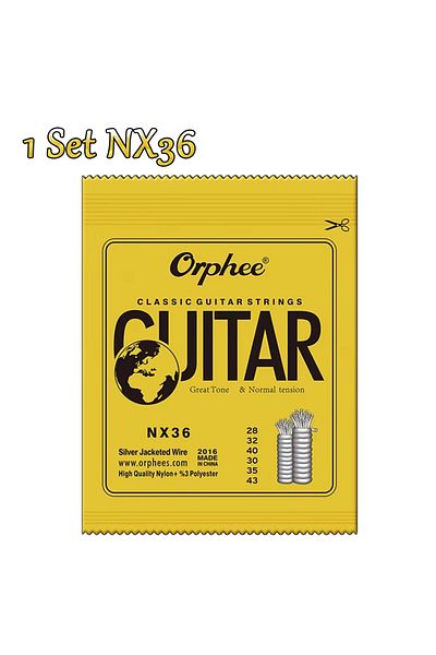 Orphee 10/50 Set Orphee Classical Guitar Strings Silver Plated Wire Nylon Strings NX Series 6pcs/Set Beg...