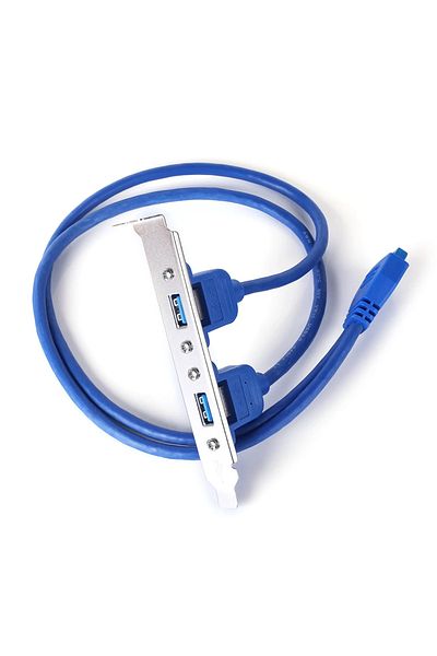 ALLOYSEED 1 قطعة سلك حامل اللوحة الأم للكمبيوتر الشخصي 20 دبوسًا إلى كابل موصل اللوحة الأمامية USB 3.0 المزدوج A
