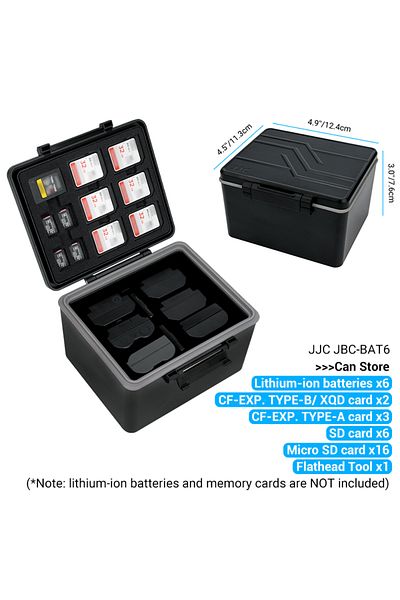 JJC Camera Battery Case Camera Battery Case Storage Case Sd/micro Sd/cfexpress Type A/b Memory Card