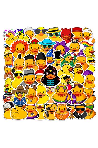 Choice 50PCS New INS Little Yellow Duck Sticker Cartoon Creative Anime Computer Desk Luggage Car  Decora...