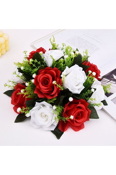 Choice 6 Cheap Artificial Flower Ball Plastic Green Mesh Base Silk Table Centerpieces For Wedding Decor Pa.