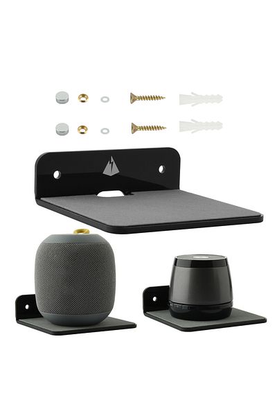 Shunmaii Black Wall Shelf Acrylic Speaker Mount Multifunctional Portable Wall Shelf Display Stand For Webcam