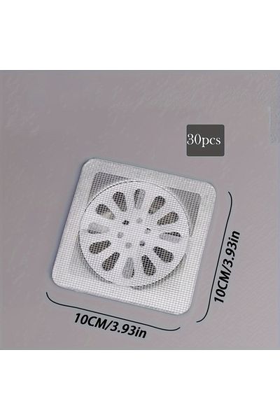 Choice 10/20/30pcs Disposable Shower Drain Hair Catcher Mesh Stickers, Floor Drain Hair Filter, Disposab...