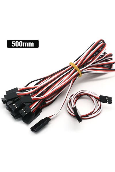 U-Angel-1988 500mm 10pcs 100mm/150mm/200mm/300mm/500mm Rc Servo Extension Cord Cable Wire Lead Jr For Rc Helicopt
