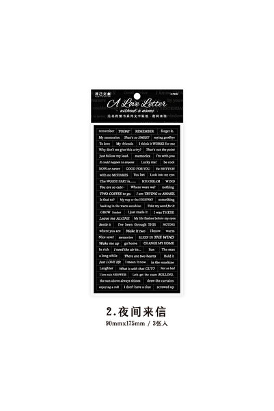 Choice 2 JIANQI 3 قطعة/الحزمة ملصقات الأبجدية عبارة إبداعية ديكور القرطاسية ا...