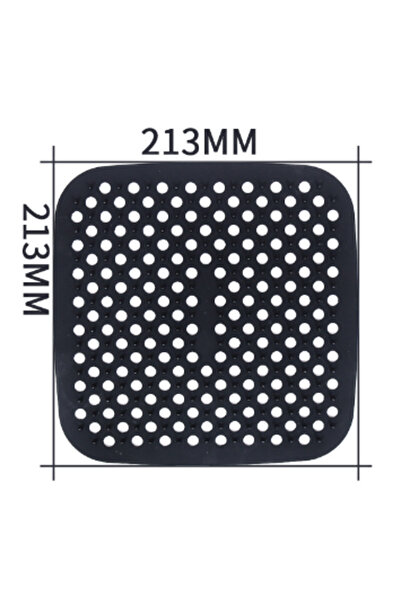 Choice black Square Reusable Air Fryer Liners Non-Stick Silicone Mats Resista...