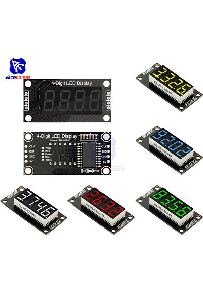 Choice Green Tm1637 0.36" 4 Bit Led Digital Tube Display 7 Segments Red Green Blue Yellow White Led Module