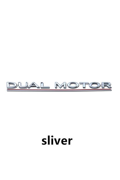 Choice Sliver Red Line Dual Motor Underlined Letters Emblem For Tesla Model Y 3 X S Car Styling High Perfor