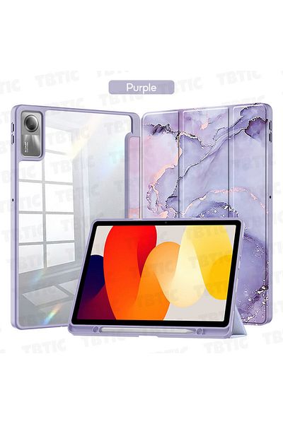 Choice جراب تابلت Redmipad Se أرجواني Tbtic لجهاز Redmi Pad Se 11 وXiaomi Pad 6 6 Pro مع حامل قلم رصاص