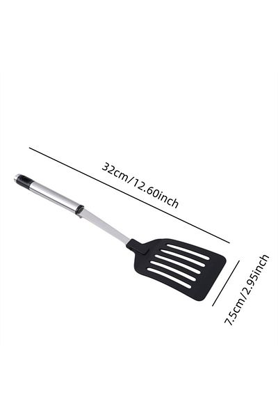 Choice 1pc Stainless Steel Turners Kitchen Tools Nylon Handle Spatula Fried Shovel Egg Fish Frying Pan Scoo