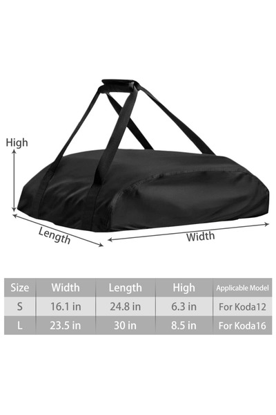 Choice غطاء فرن بيتزا أسود مقاس L لفرن بيتزا Ooni Koda 12 16 المحمول المصنوع ...