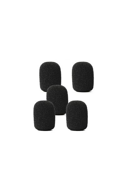 Choice Black 5 Pcs Small Foam Mini Microphone Covers For Headset Microphone Mic Cover For Headset Protectio