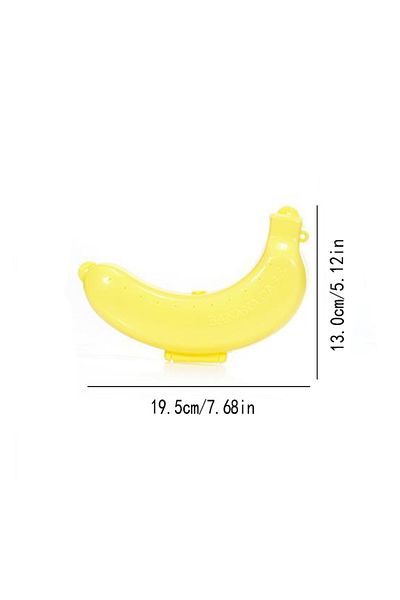 Choice Yellow Three Colors Travel Outdoor Portable Banana Box Fruit Storage Box Plastic Banana Shape Banana