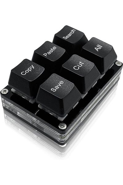 Choice Black 6keys Copy Paste Search Save Cut Keyboard One Handed Osu Keypad Programmable Mechanical Shortc