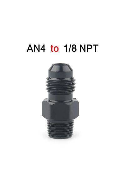 Choice An4-1-8npt Aluminum Straight Fuel Hose Adapter Pipe Thread Fitting An3 An4 An6 An8 An10 An12 To 1/8n