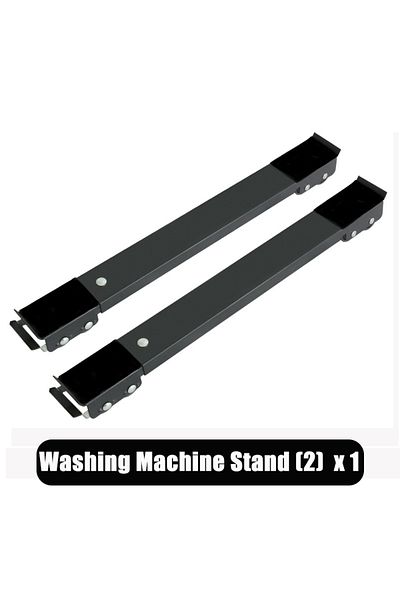 Choice 2pcs Black Washing Machine Stand Movable Refrigerator Raised Base Mobile Roller Bracket Wheel Bathro