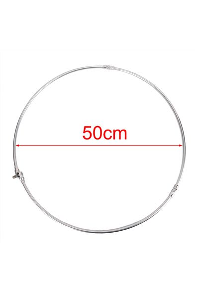 Gmarty 50cm Stainless Steel Fishing Folding Net Brail Head Round Dipnet Tackle Accessory