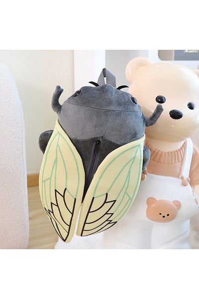 Choice About 45cm Green Cicada Bbx 45cm Funny Creative Cartoon Insect Cicada Beetle Plush Doll Backpack Bro