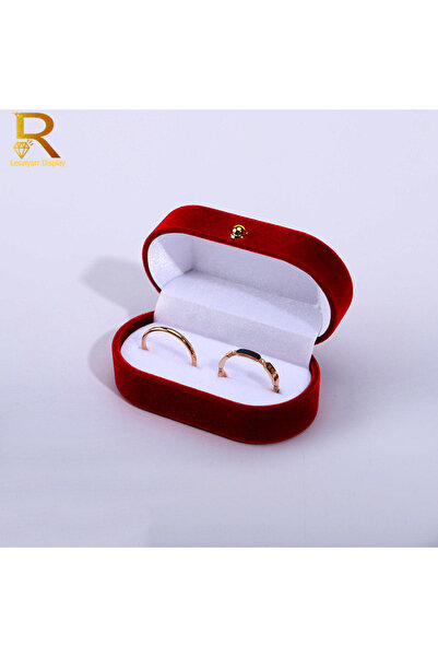 Choice صندوق هدايا مخملي أحمر، صندوق خواتم، منظم مجوهرات، صندوق خواتم مزدوج، صندوق مجوهرات، صندوق هدايا زفاف، جوير