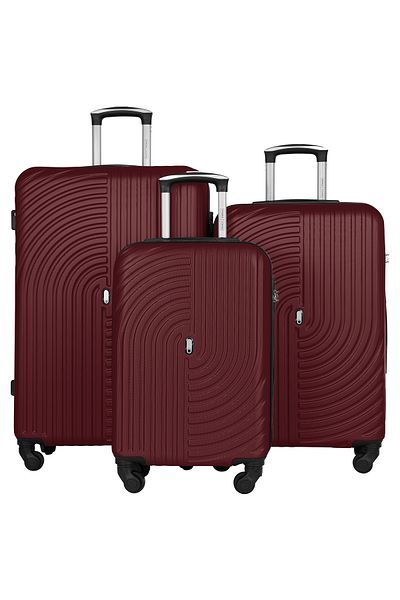 PARAJOHN New Eclipse ABS 3 Pcs Trolley Set-RED