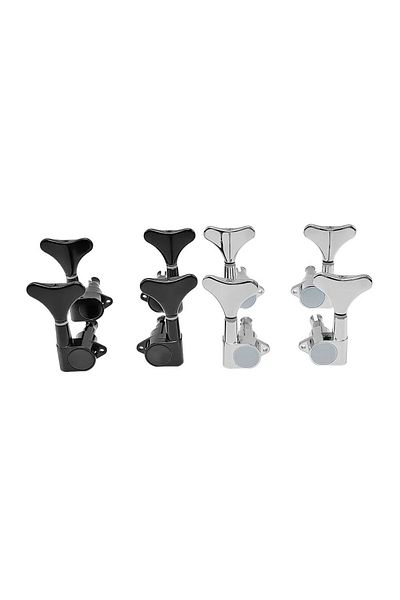 Choice Chrome A Set Of 2l2r Electric Bass String Knob Enclosed Tuning Pegs Machine Heads Tuners Metal Tunin