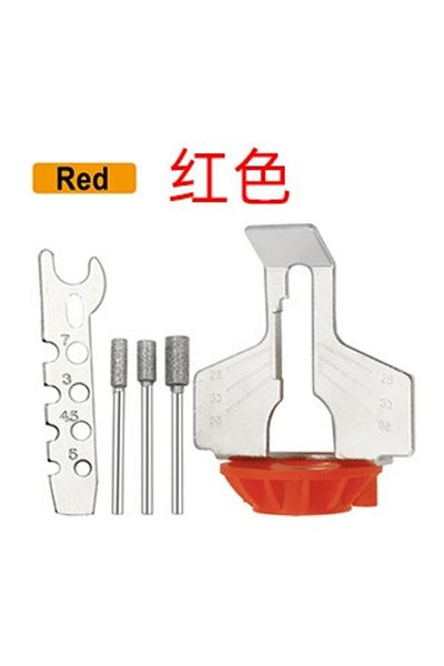 Choice Red Chainsaw Sharpening Kit Electric Grinder Sharpening Polishing Attachment Set Saw Chains Tool Und