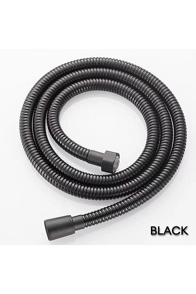 Choice 150cm Black Black/chrome Stainless Steel Flexible Shower Hose Bathroom Accessories Shower Pipe High